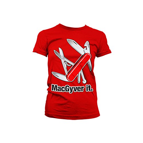 MacGyver Officially Licensed Merchandise It Women T-Shirt (Red), Large von MacGyver