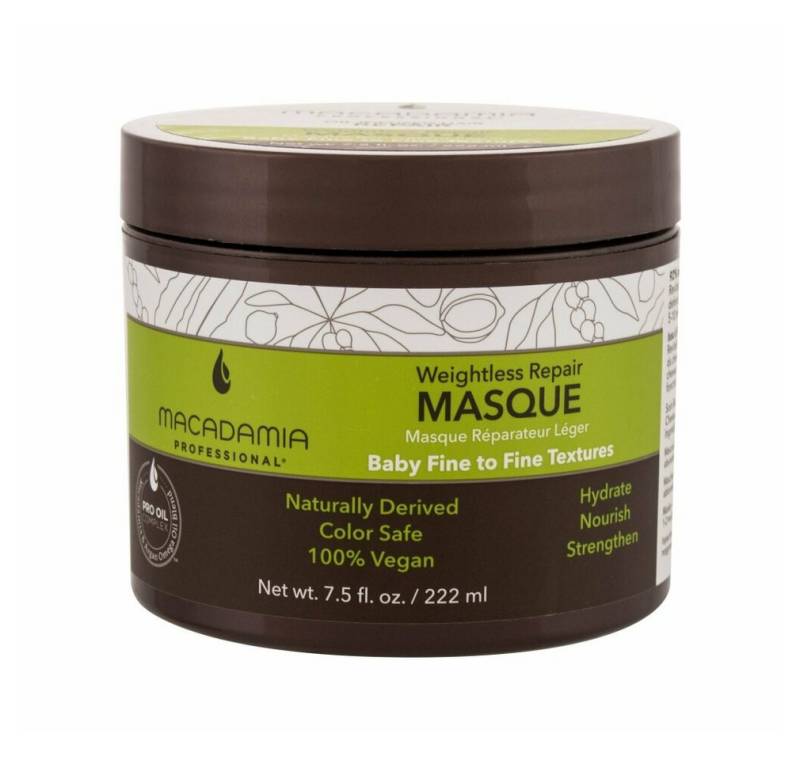 Macadamia Haarmaske Weightless Moisture Masque nawil?aj?ca maska do w?osów cienkich 222ml von Macadamia