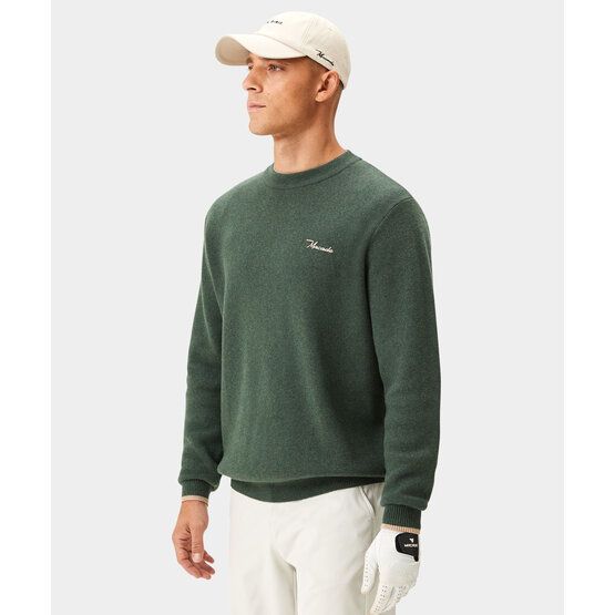 Macade Golf Cashmere Blend Knit Crewneck Pullover Strick grün von Macade Golf