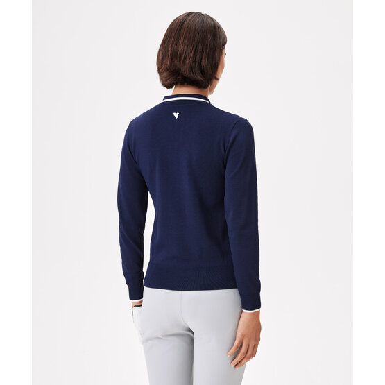 Macade Golf Ella Knit Top Langarm Polo navy von Macade Golf
