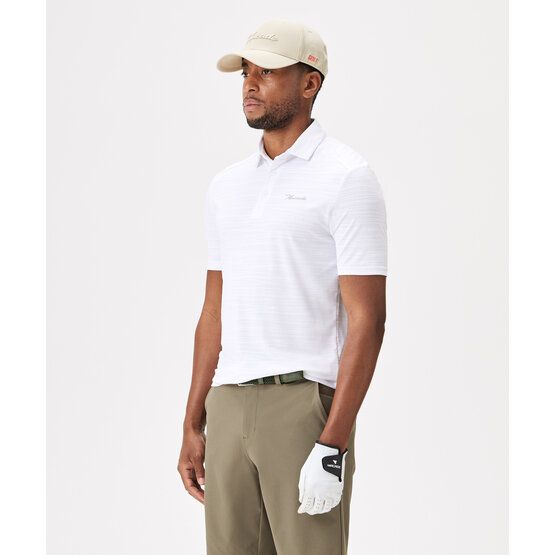 Macade Golf Flight Shirt Halbarm Polo weiß von Macade Golf