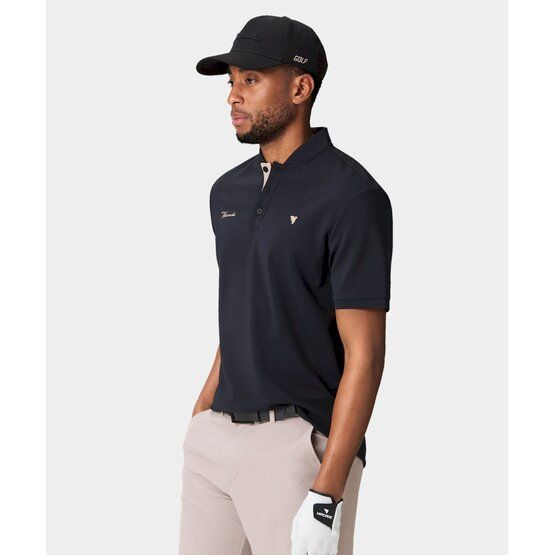 Macade Golf Heath Black Bomber Shirt Halbarm Polo schwarz von Macade Golf