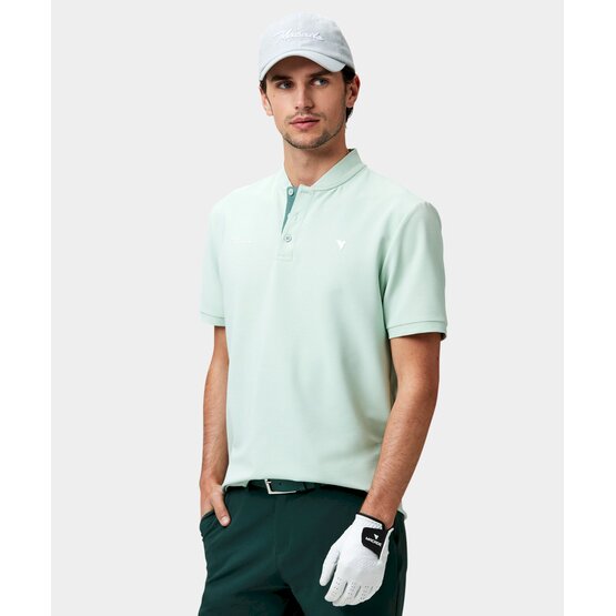 Macade Golf Heath Mint Bomber Shirt Halbarm Polo hellgrün von Macade Golf