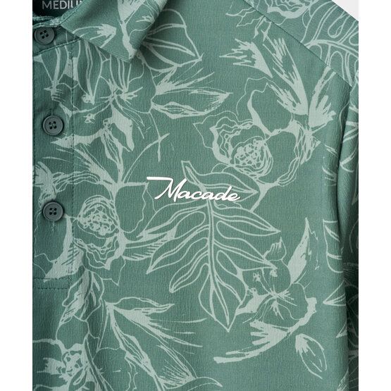 Macade Golf Juniper Floral Tour Shirt Halbarm Polo grün von Macade Golf