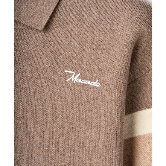 Macade Golf Lite Knit Polo Sweater Pullover Strick camel Macade Golf Lite Knit Polo Sweater Pullover Strick camel von Macade Golf