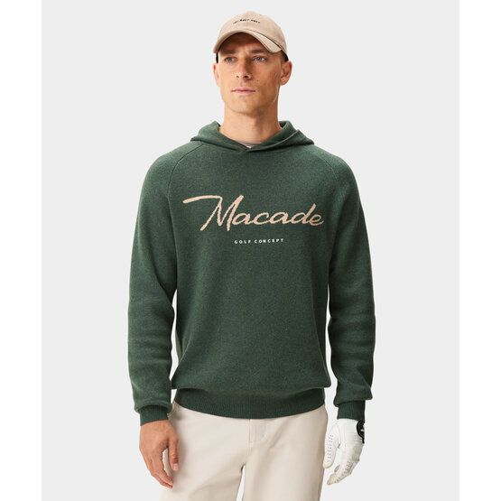 Macade Golf Signature Knit Hoodie Pullover Strick dunkelgrün von Macade Golf