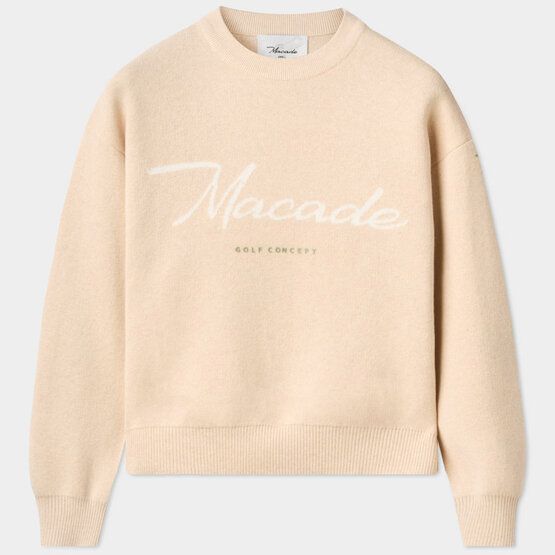 Macade Golf Signature Knit Sweater Pullover Strick sand von Macade Golf