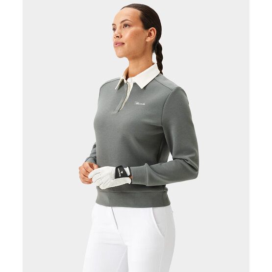 Macade Golf Sweatshirt Langarm Polo grau von Macade Golf