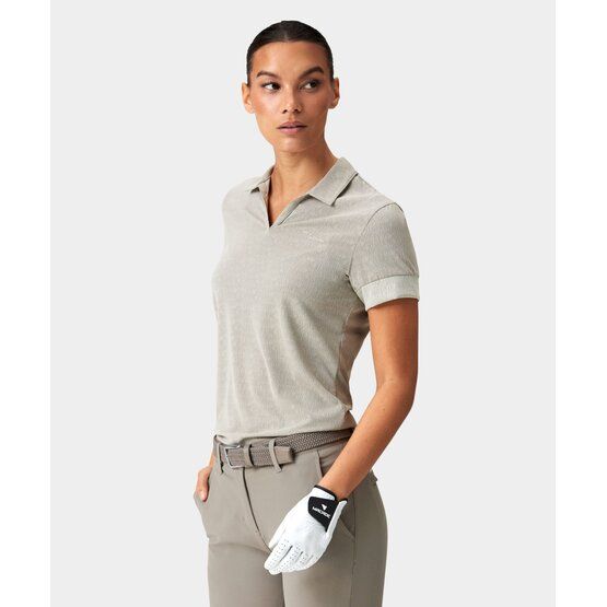 Macade Golf Taylor Signature Shirt Halbarm Polo sand von Macade Golf