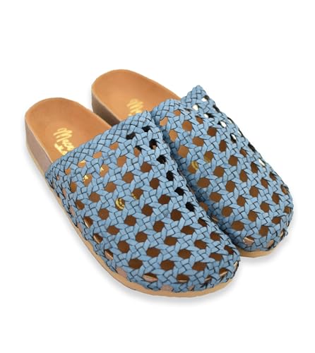 Macarena Collection Huarache Damen-Ledersandalen für Damen, handgefertigt, mexikanische Sandalen, bequem und stilvoll, 004, Blau, 38.5 EU Macarena Collection Huarache Damen-Ledersandalen für Damen, handgefertigt, mexikanische Sandalen, bequem und stilvoll, 004, Blau, 38.5 EU von Macarena Collection