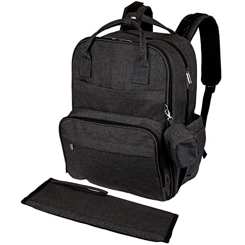 Wickelrucksack Baby Wickeltasche Großer Stauraum, die Tasche kann am Kinderwagen angehängt werden, gepolsterte Rückseite von Mach1