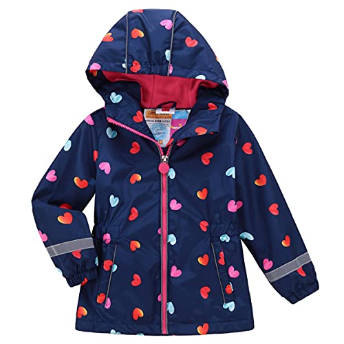 Kinder Mädchen Matsch und Buddeljacke Regenmantel Regenjacke Frühlingsjacke Softshell Jacke mit Fleece Innenfutter(Typ 8,110-116) von Machbaby