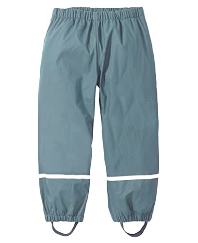 Unisex-Kinder Jungen Mädchen Warme Regenhose wasserdichte Winddicht Buddelhose Atmungsaktive Matschhose mit Fleecefutter (Hellgrün, 86-92) von Machbaby