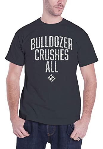 Machine Head T Shirt Bulldozer Crushes All Band Logo Nue offiziell Herren Grau M von Machine Head