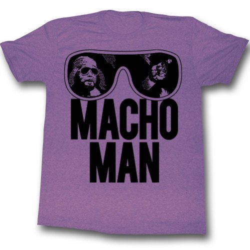 Macho Man - Herren Ooold Schule T-Shirt in Lila Tri Mischung, Large, Purple Tri Blend von Macho Man
