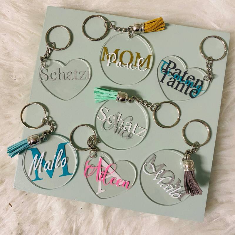 Schlüsselanhänger - Personalisierbar Acryl von MachsDirSelbst