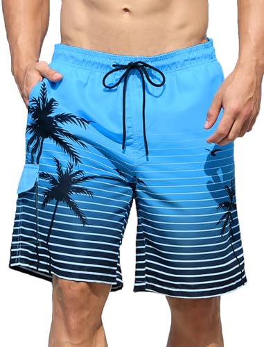 MaciRept Mens Swim Trunks Board Shorts Quick Dry Swimming Bathing Suit 9" Swim Shorts Mens Swimsuit Beach Swimwear with Pockets Mesh Lining von MaciRept