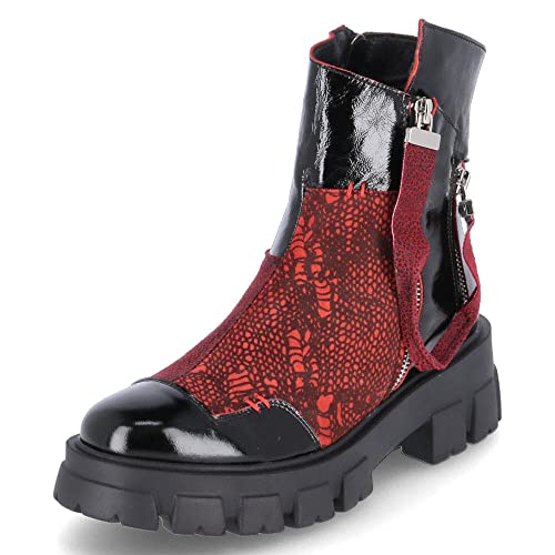 Maciejka Damen Stiefeletten Rot Rot Nubuk/Velour von Maciejka