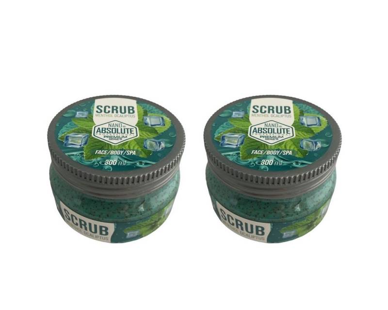 Maciter Kozmetik Gesichtspeeling 2er Pack Nano Absolute Face & Body Scrub Mask Menthol Eucalyptus 300ml von Maciter Kozmetik