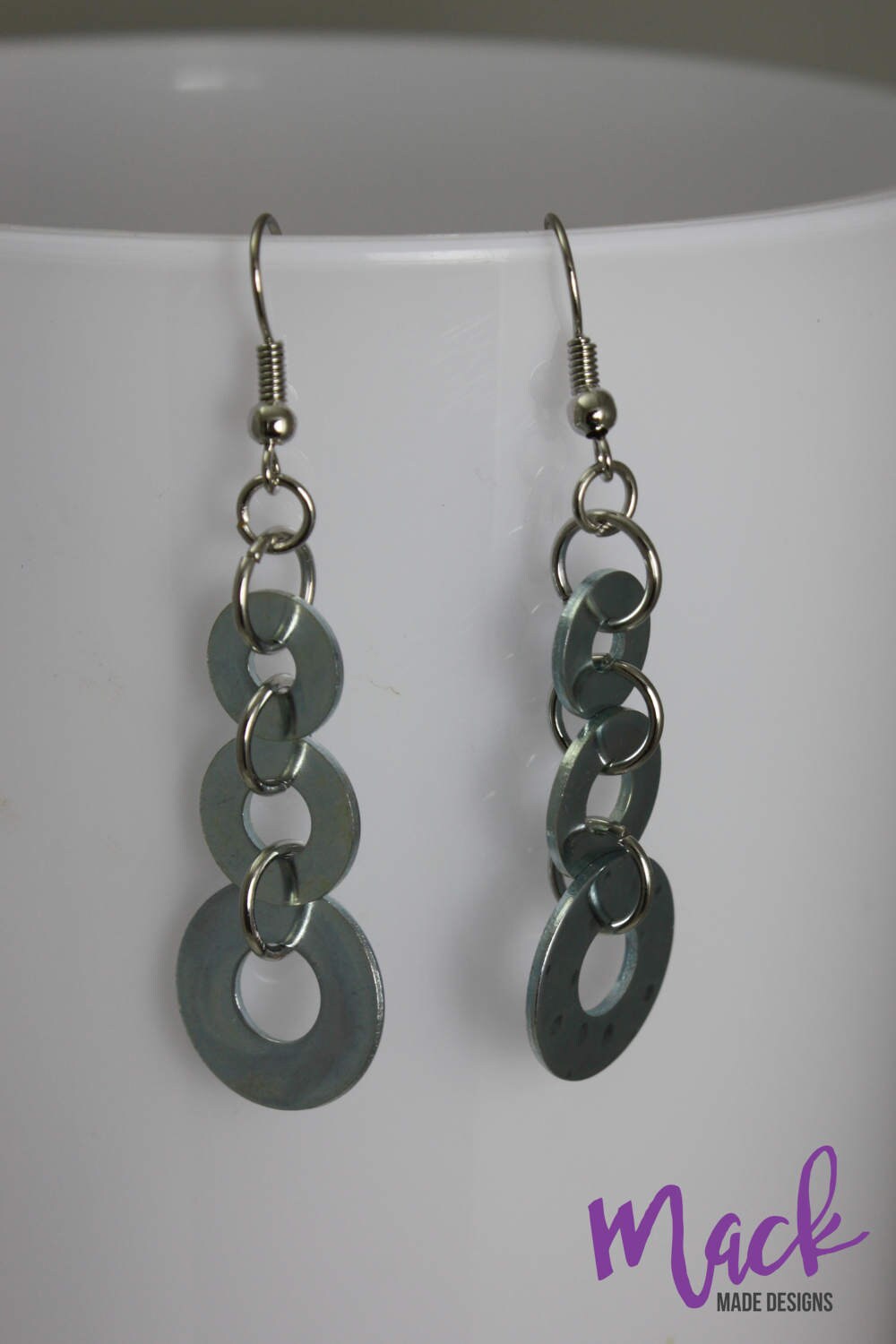 Washer Trio Baumeln Und Tropfen Ohrringe Upcycled Washer Trio Baumeln Und Tropfen Ohrringe Upcycled von MackMadeDesigns