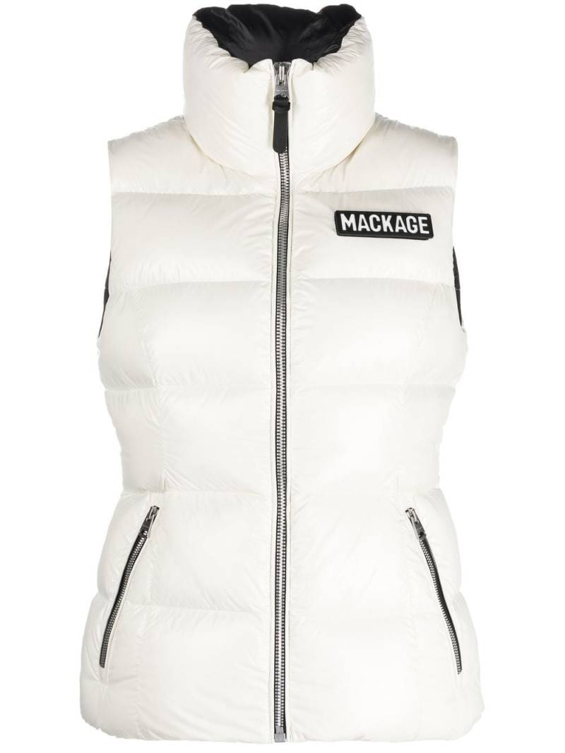 Mackage Gefütterte Weste mit Logo-Patch - Nude von Mackage