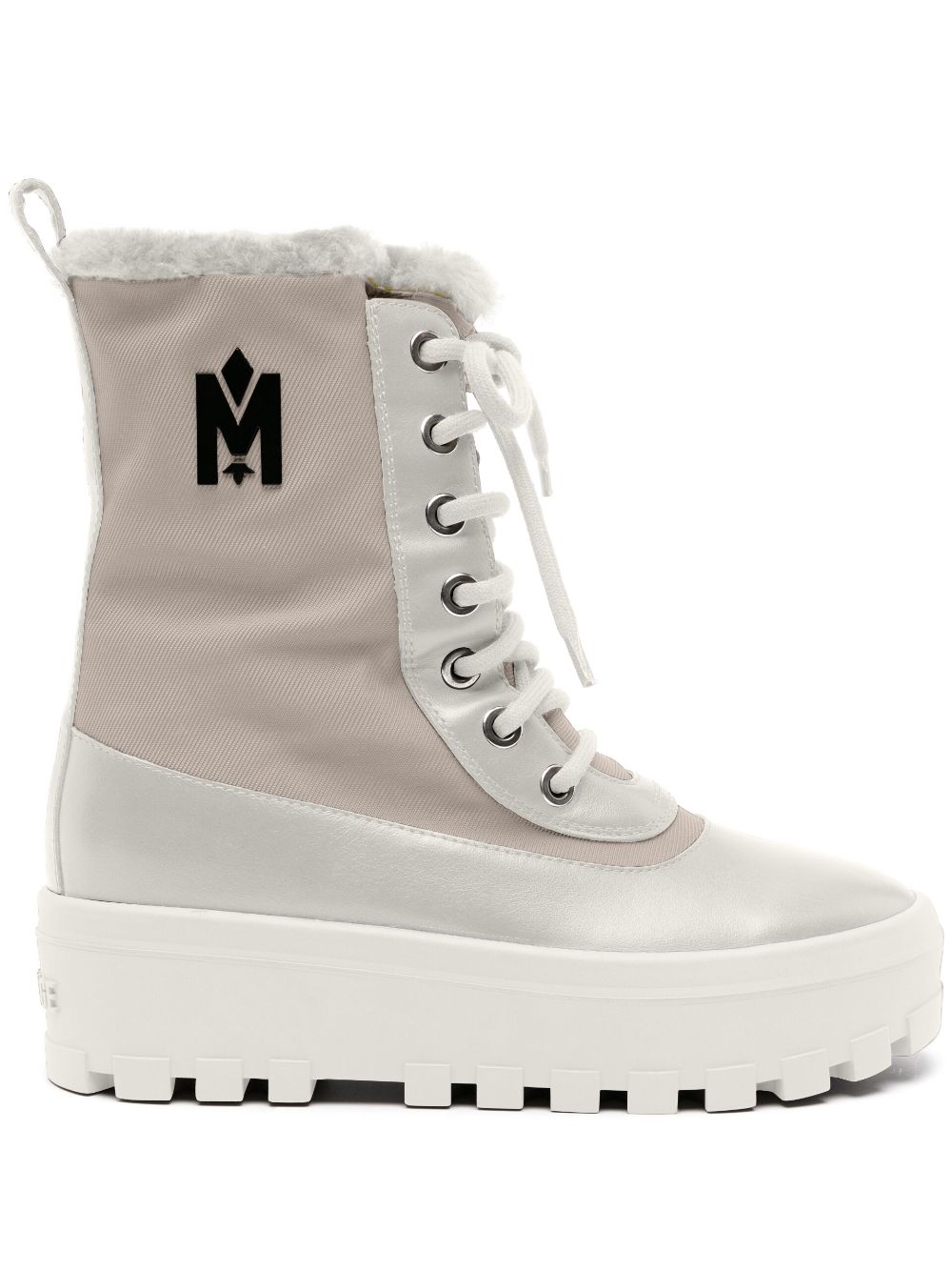 Mackage Hero Shearling-Stiefeletten - Weiß von Mackage