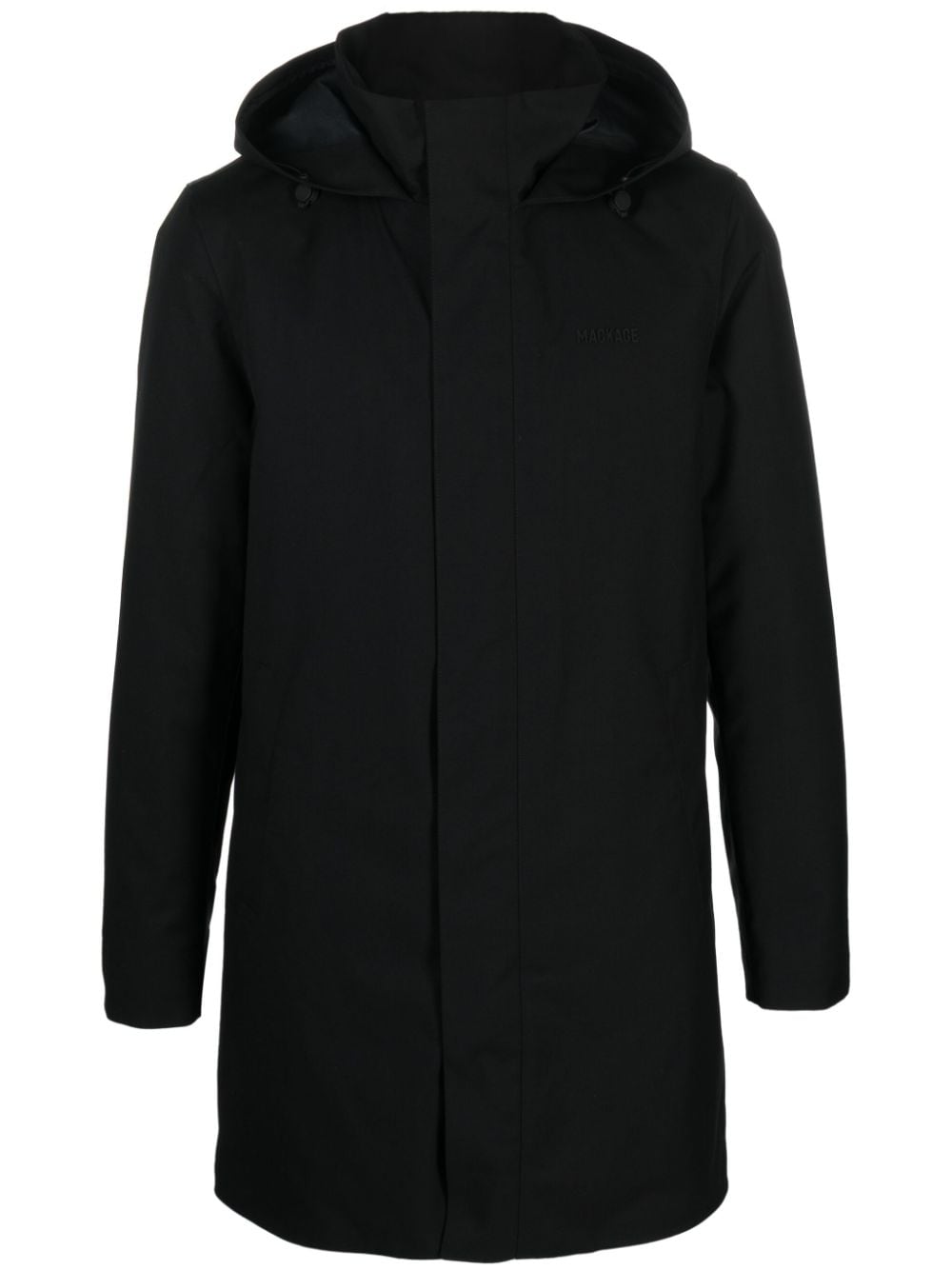 Mackage Kapuzenjacke mit verdecktem Verschluss - Schwarz von Mackage