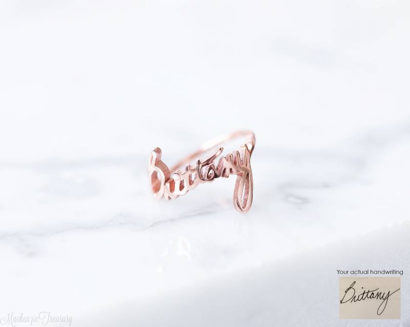 Handschrift Ring - Individuell Gedenkschmuck Erinnerungsschmuck Weihnachten von MackenzieTreasury