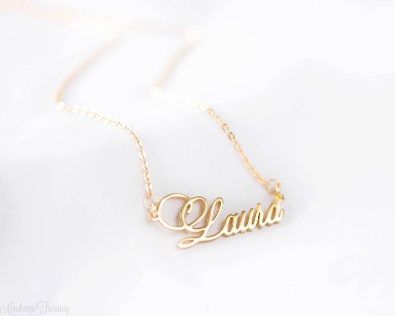 Personalisierte Namen Halskette - Kalligraphie Schriftart Name Schreibschrift Jede Individuelle Schmuck Individueller von MackenzieTreasury