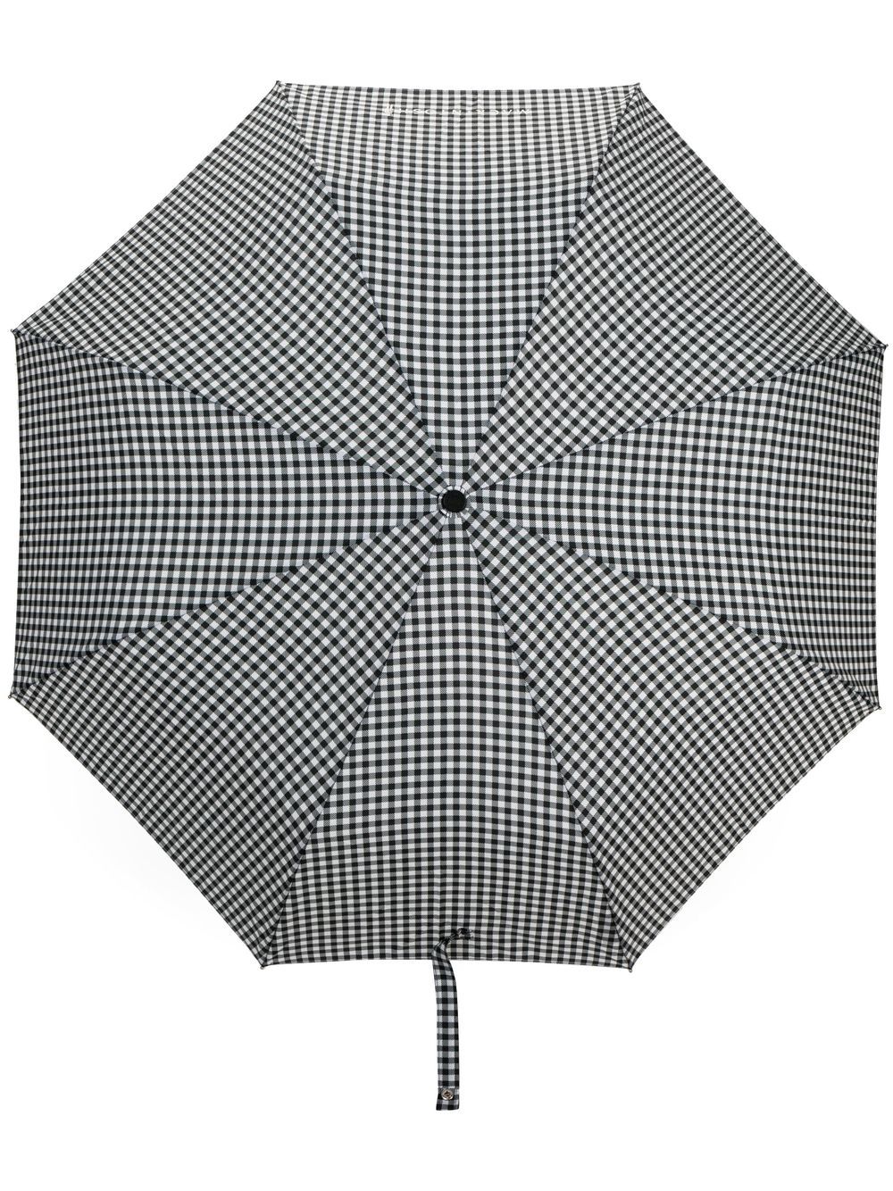 Mackintosh Ayr Regenschirm mit Vichy-Karo - Schwarz von Mackintosh