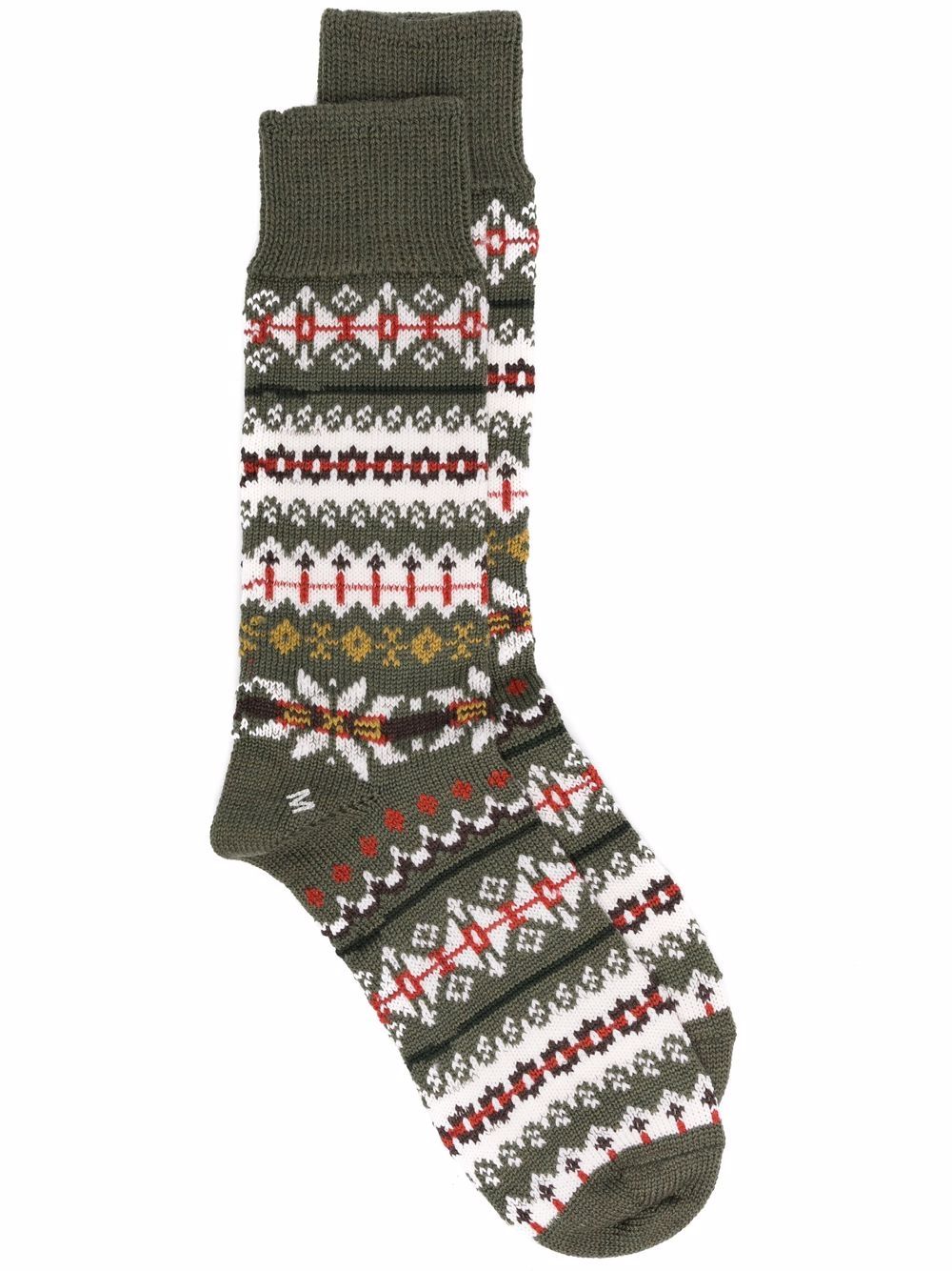 Mackintosh Socken mit Fair-Isle-Muster - Grün von Mackintosh