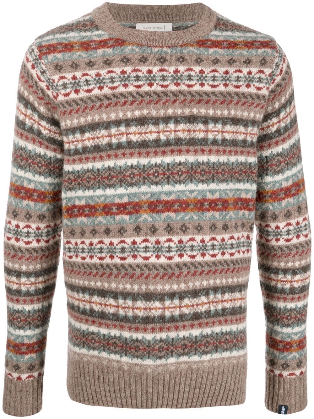 Mackintosh Impulse Pullover mit Fair-Isle-Muster - Braun von Mackintosh