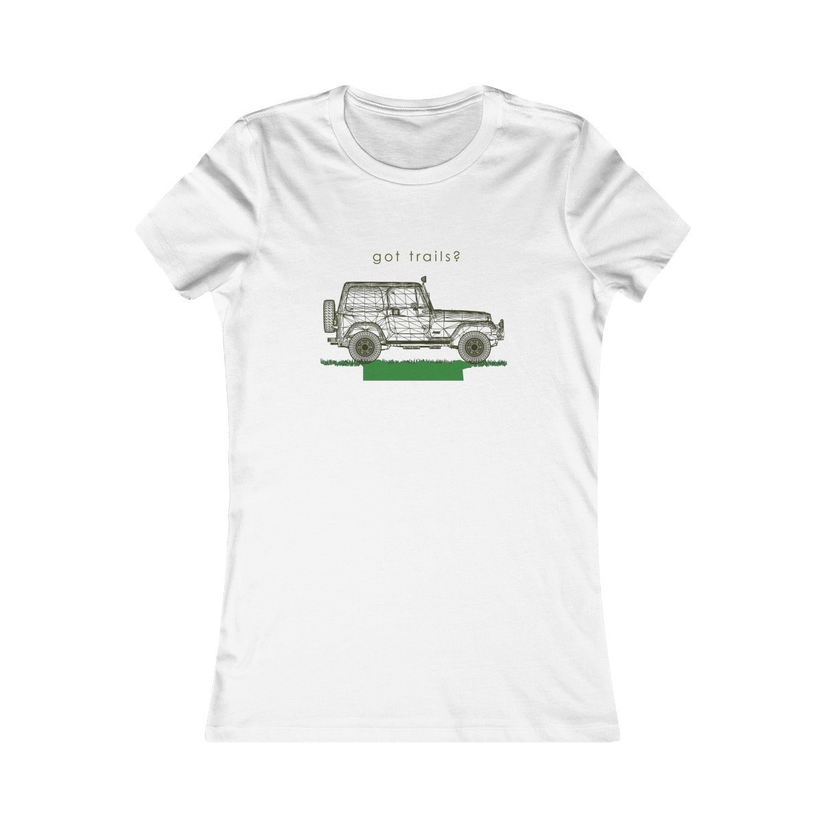 Got Spuren Frauen Jeep Grafik T-Shirt Schmal Geschnittenes Baumwoll-Shirt von MacksMerch