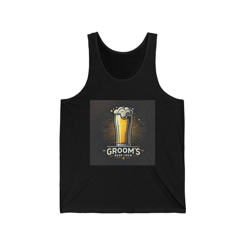 Groom's Beer Crew - Männer Unisex Jersey Tank von MacksMerch