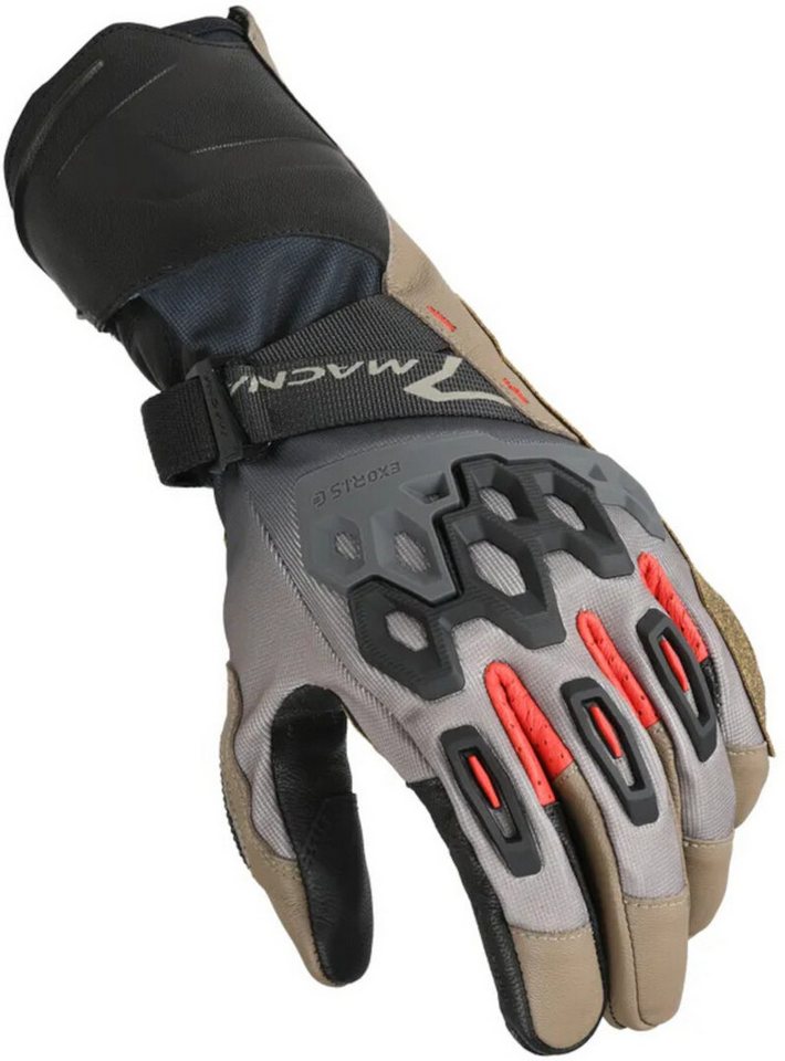 Macna Motorradhandschuhe Tanamax Motorrad Handschuhe lange Stulpe,Touchscreenbedienung möglich von Macna