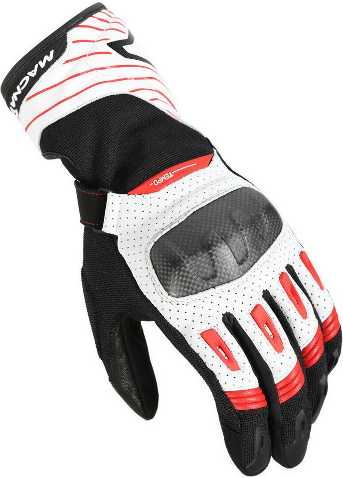 Macna Motorradhandschuhe Tempo perforierte Motorrad Handschuhe Atmungsaktiv protektoren von Macna