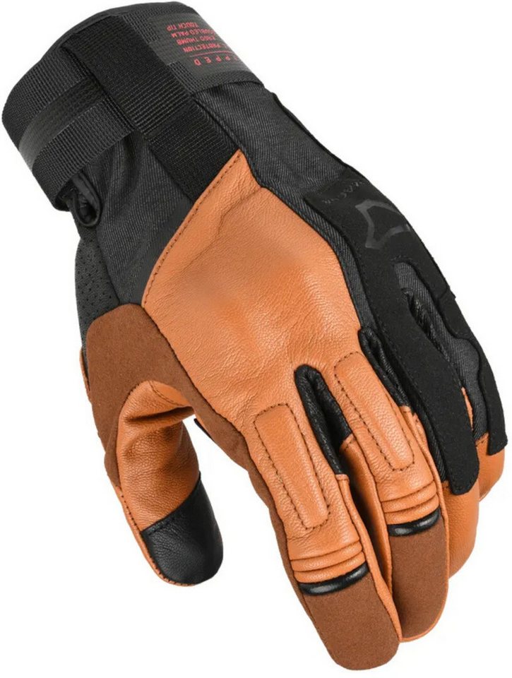 Macna Motorradhandschuhe Ulmex perforierte Motorrad Handschuhe kurze Stulpe,Touchscreenbedienung möglich von Macna