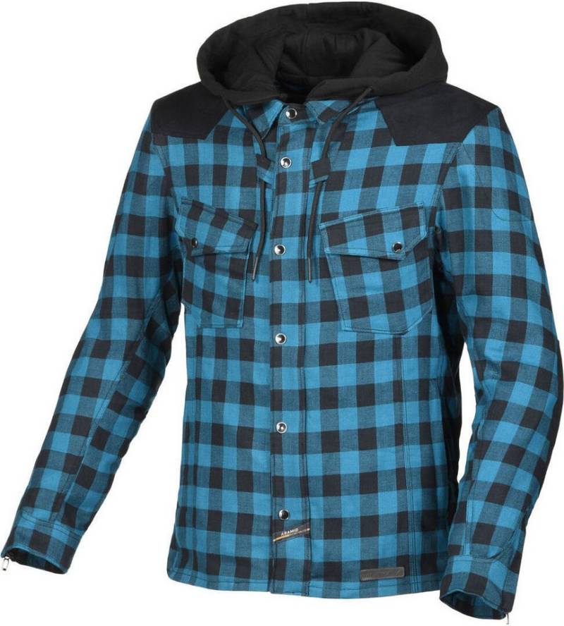 Macna Motorradjacke Inland Plaid Motorrad Textiljacke Atmungsaktiv protektoren reflektierende reißverschluss von Macna