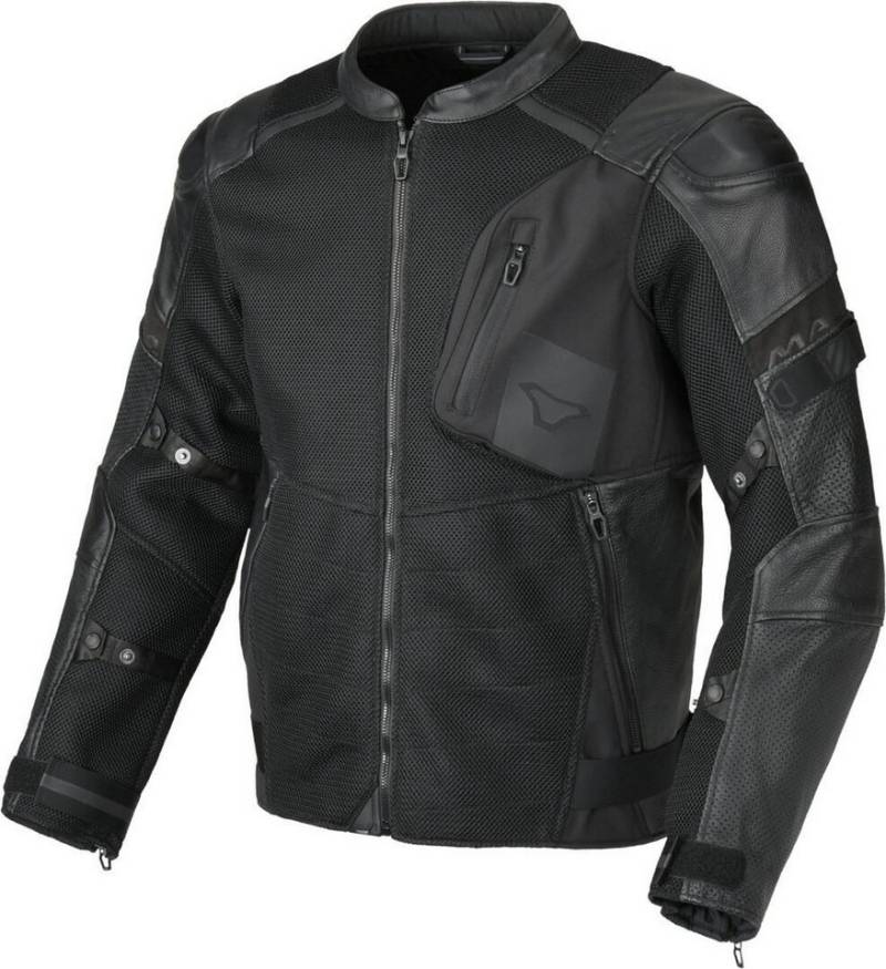 Macna Motorradjacke Olsan Solid perforierte Motorrad Leder- / Textiljacke Perforiert von Macna