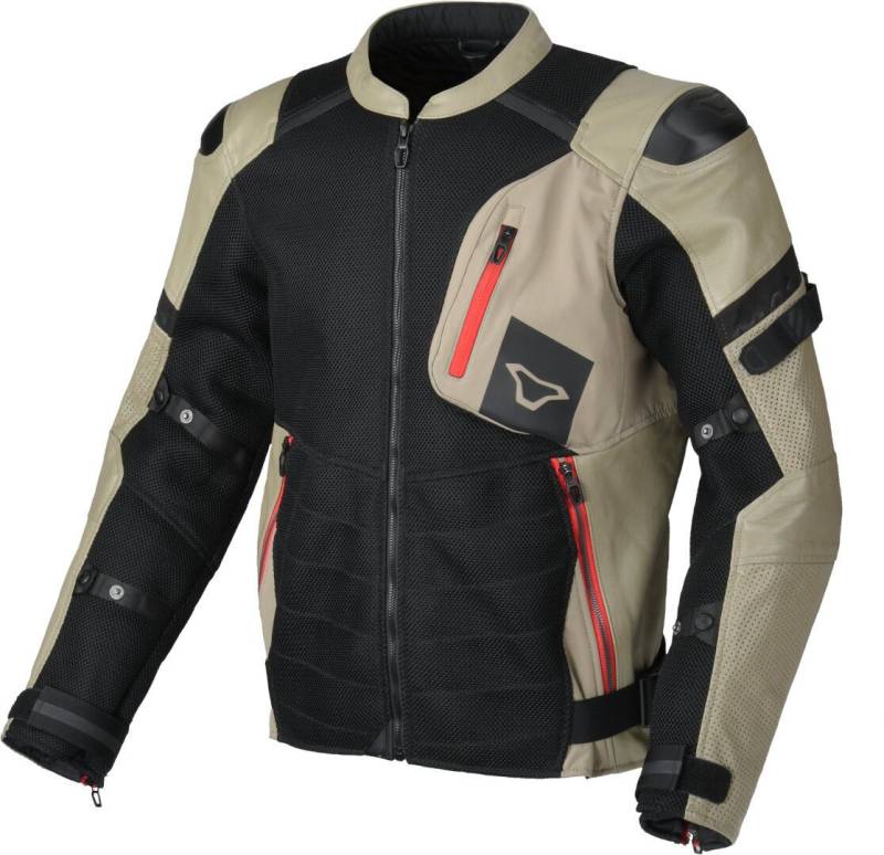 Macna Motorradjacke Olsan perforierte Motorrad Leder- / Textiljacke von Macna
