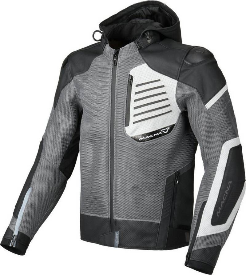 Macna Motorradjacke Risant perforierte Motorrad Leder- / Textiljacke von Macna