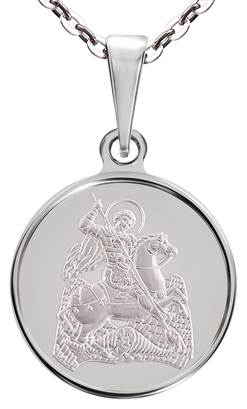 Saint George Feinsilber Medaille Anhänger Halskette 16 Mm Saint George Feinsilber Medaille Anhänger Halskette 16 Mm von MacoinsGold