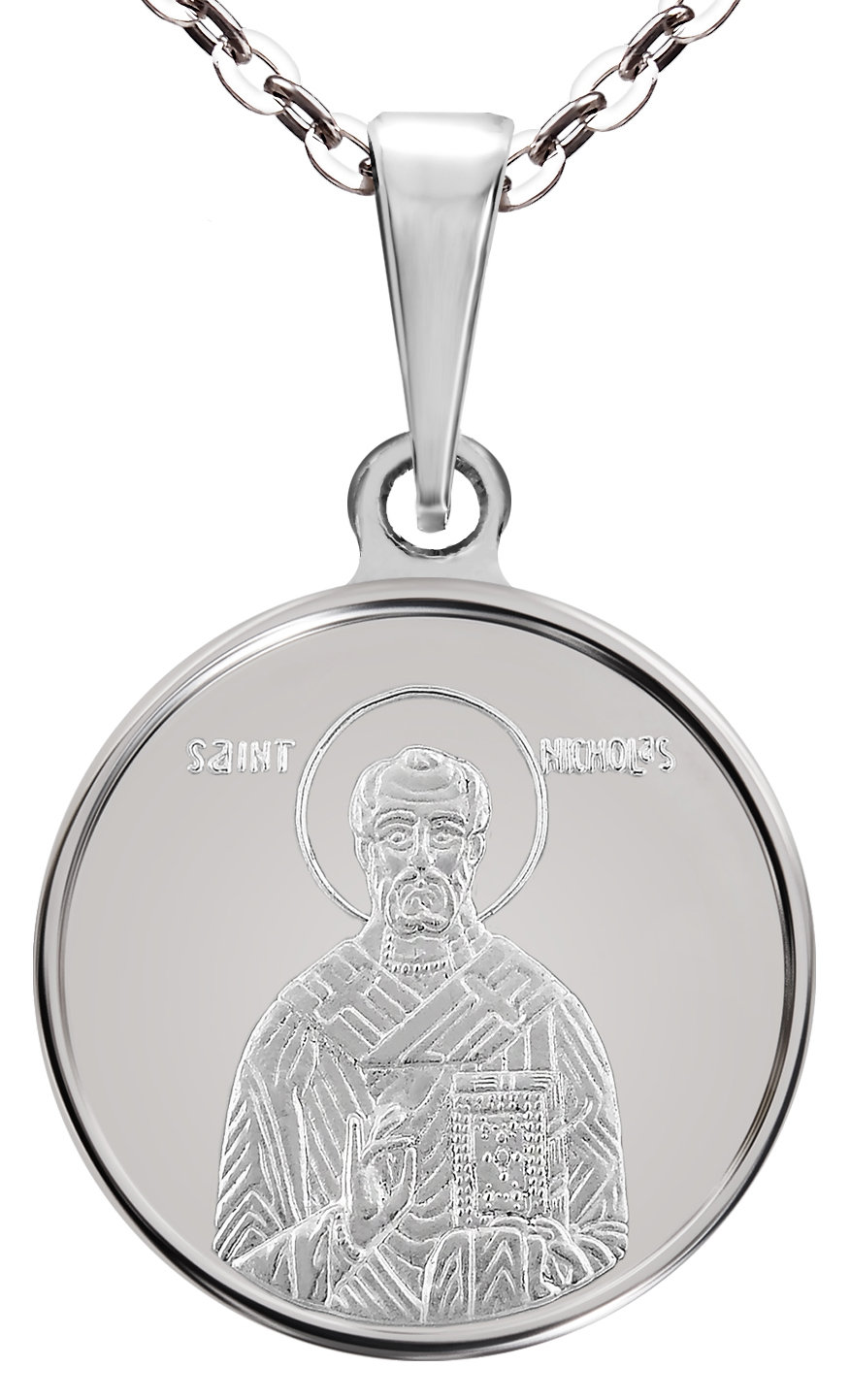 Sankt Nikolaus Der Wundertäter Feinsilber Medaille Anhänger Halskette 16 Mm Sankt Nikolaus Der Wundertäter Feinsilber Medaille Anhänger Halskette 16 Mm von MacoinsGold