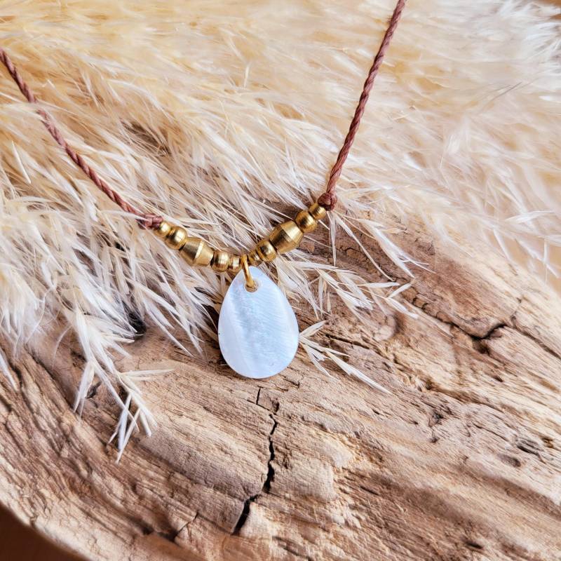 Perlmutt Halskette von MacraMiez