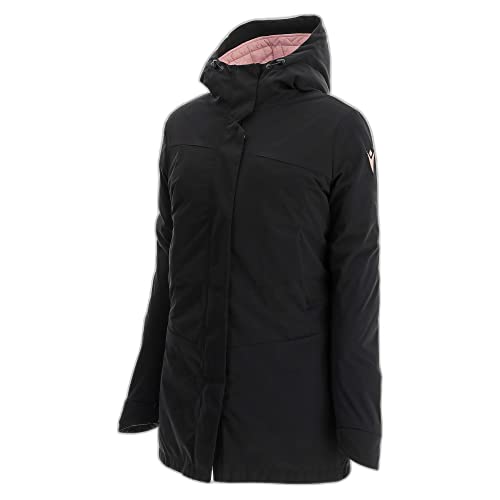 Macron Damen Athleisure FCB Soria Waterproof Padded Hoody Blk/Powder Pnk Woman Parka, Schwarz, M von Macron