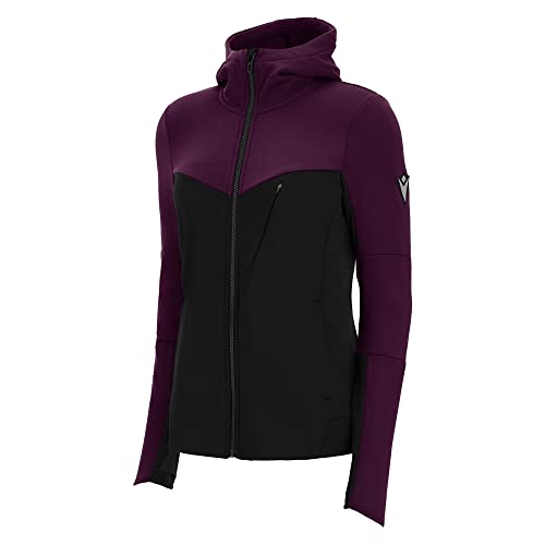 Macron Damen Athleisure FCC Mazyr Woman 3D Fzip Hoody Blk Wmn Sweatshirt, Plum-Schwarz, XL von Macron