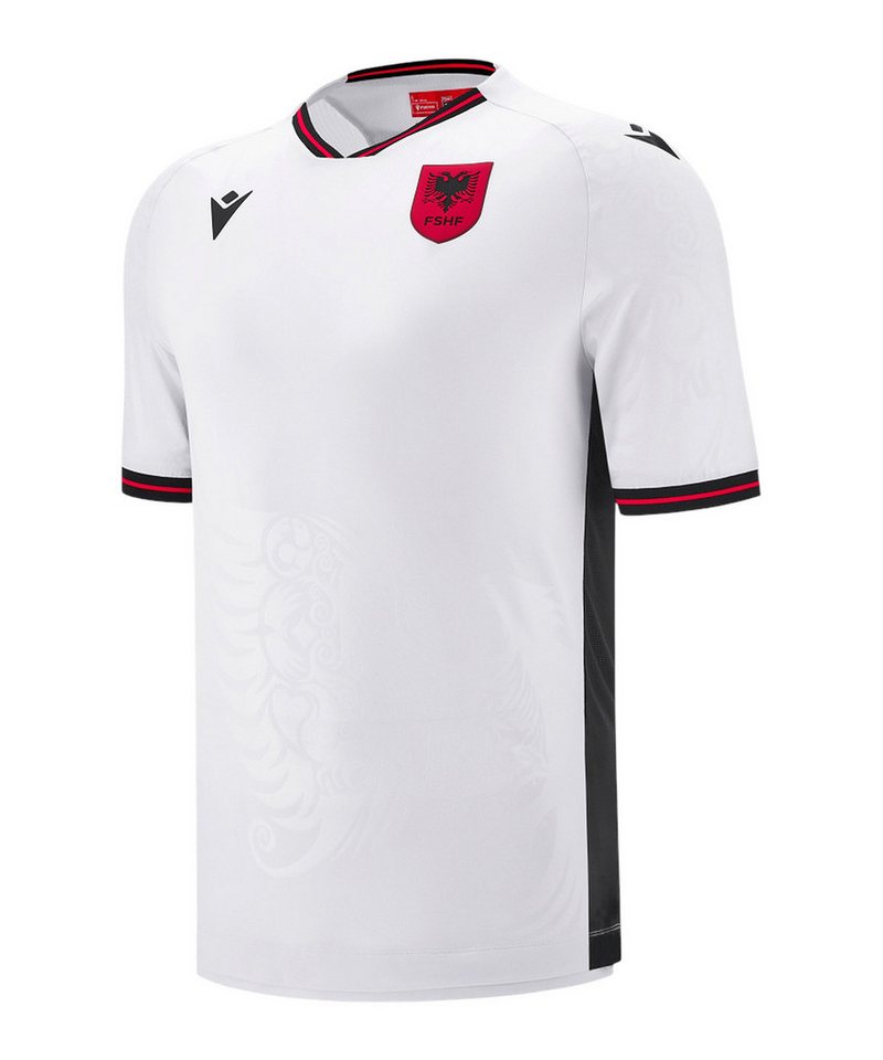 Macron Fußballtrikot Macron Albanien Trikot Away 2025 Weiß Teamsport von Macron