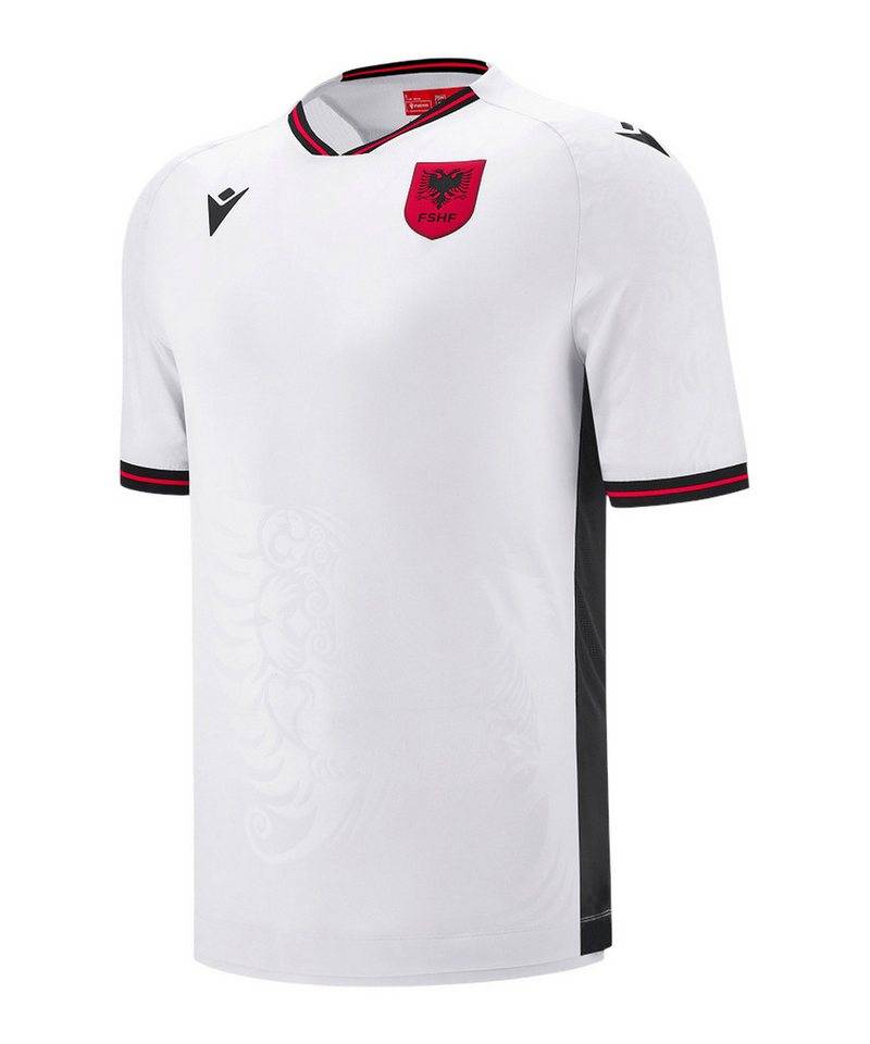 Macron Fußballtrikot Macron Albanien Trikot Away 2025 Weiß Teamsport von Macron