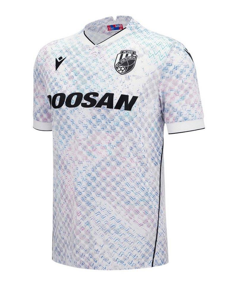 Macron Fußballtrikot Macron Viktoria Pilsen Trikot Away 2025/2026 Weiß Teamsport von Macron