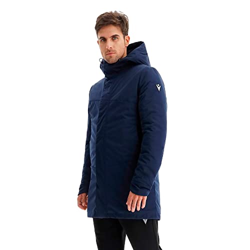 Macron Herren Athleisure FCB Arviat Waterproof Padded Hoody Dblue/Gry Man Parka, Blau-Grau, L von Macron